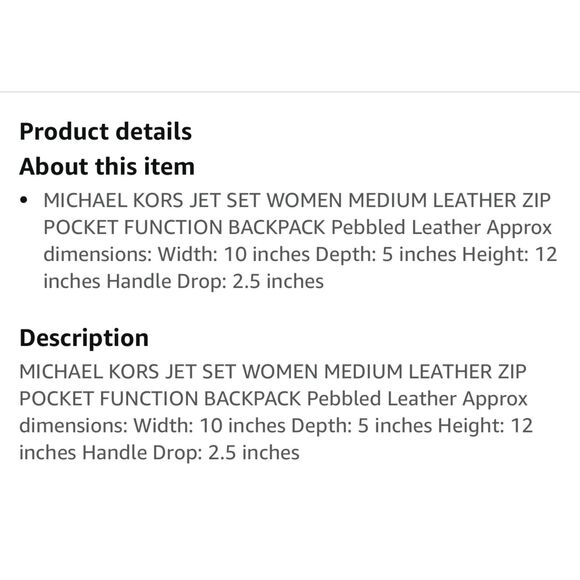 Michael Kors Jet Set Medium PVC Fashion Pocket Function Backpack Bag Blue $558 - Picture 10 of 10